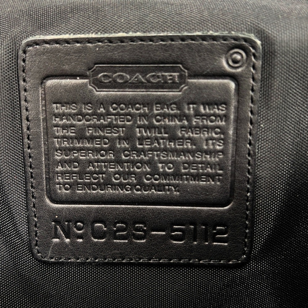 Coach‎ NotebookTablet Case Black Leather Trim Zip Around - Picture 4 of 10